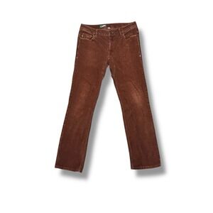 Stio Rivet Cord Pants Mens 32 Rust Brown Organic Straight Corduroy Autumn Retro